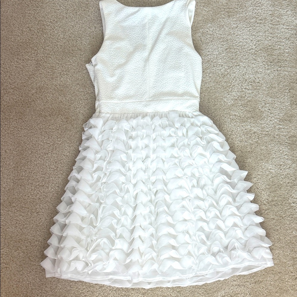 White Ruffled Dress - Picture 4 of 4